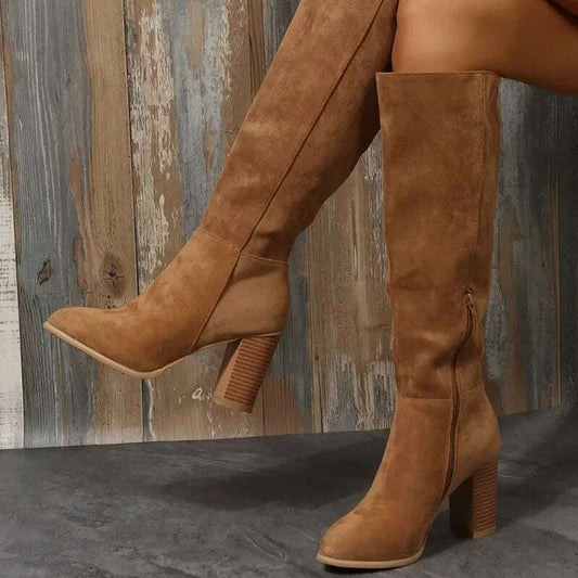 Retro Western Knee-High Cowboy Boots