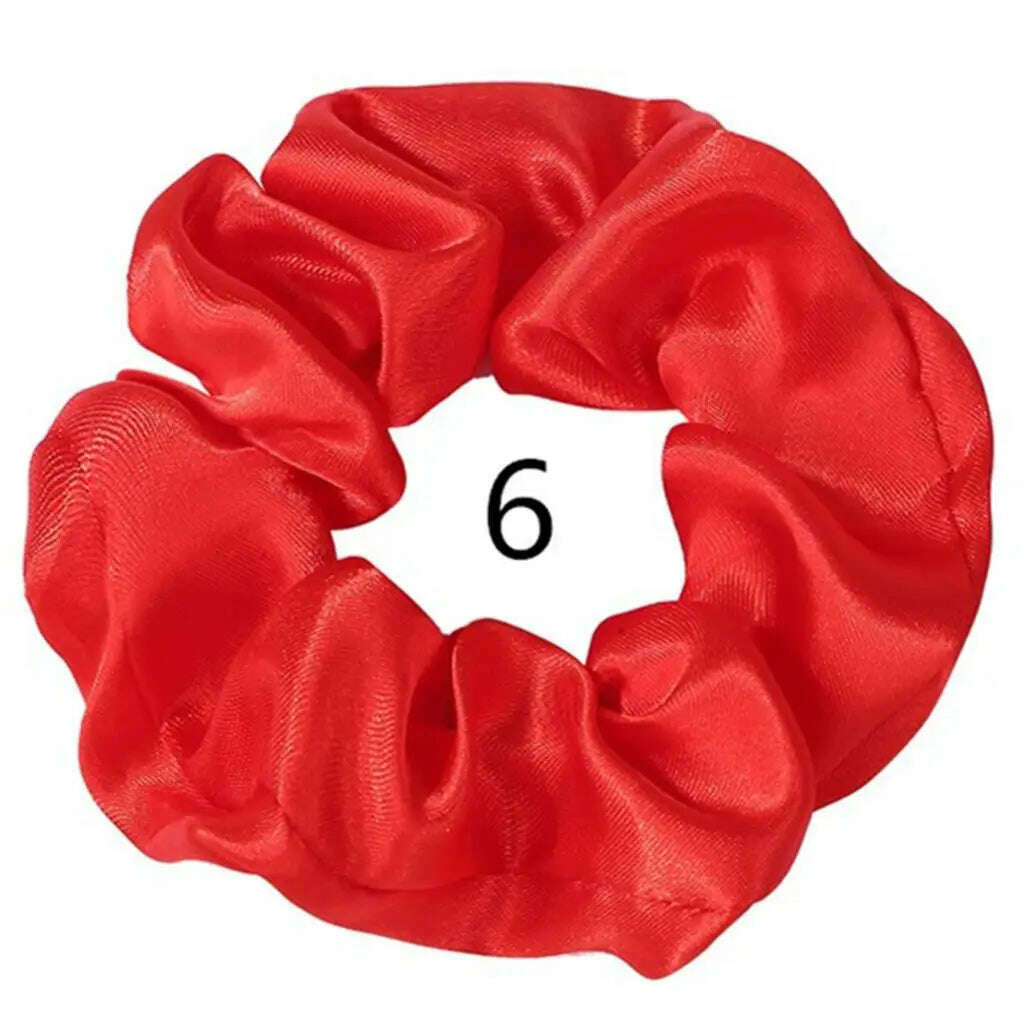 Vintage Satin Scrunchies Hair Bands for Women