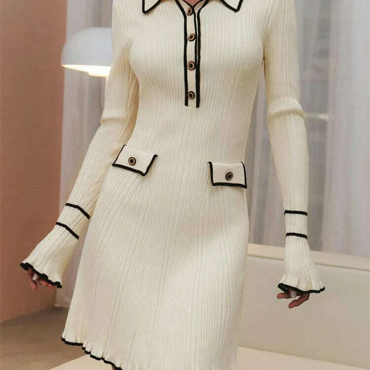 Ruffled Fashion Knit Dress