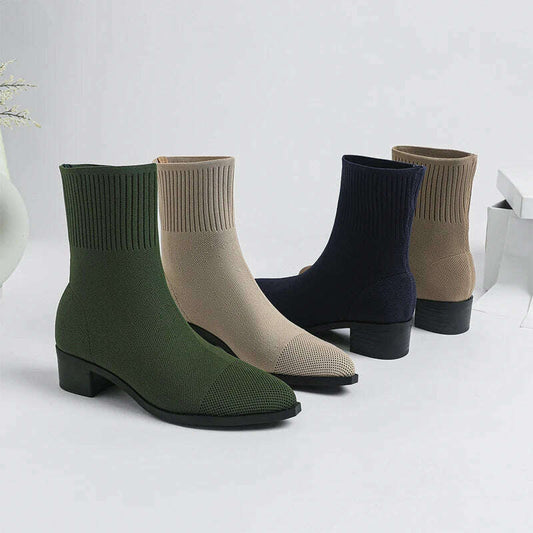 SP CHIZHEN 2024 Knitted Mid-Calf Boots