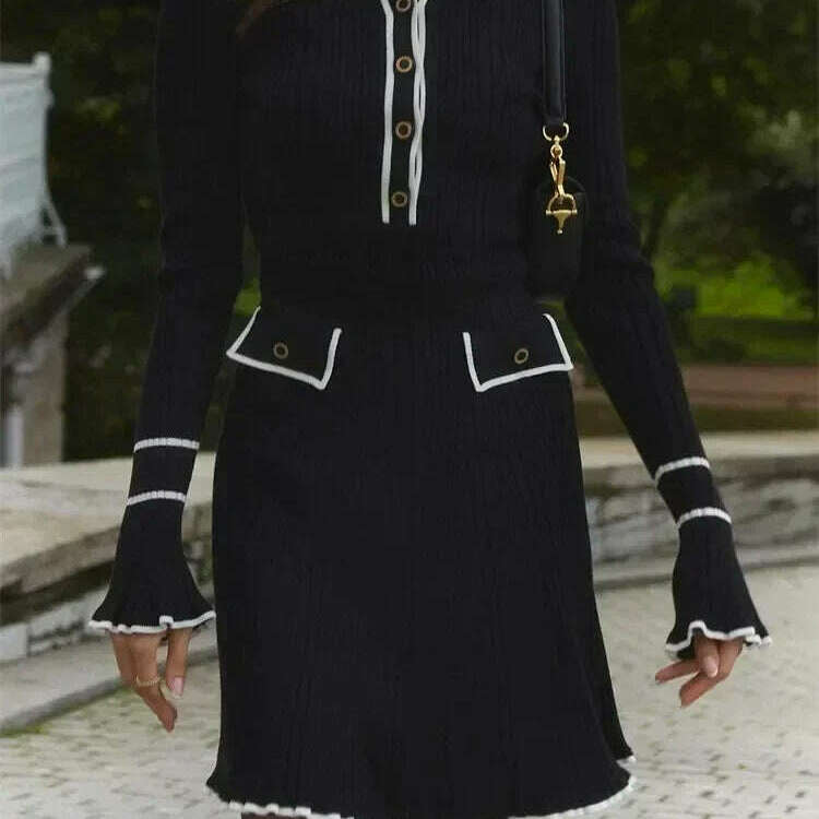Ruffled Fashion Knit Dress