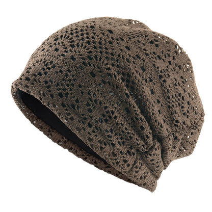 Women's Knitted Lace Lightweight Slouchy Hat Spring Summer Breathable Elegant Design Beanie For Lady Outdoor Casual Outfits