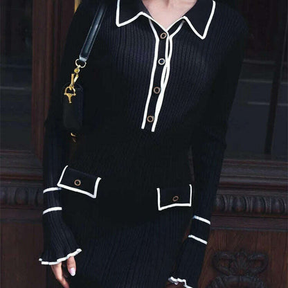 Ruffled Fashion Knit Dress