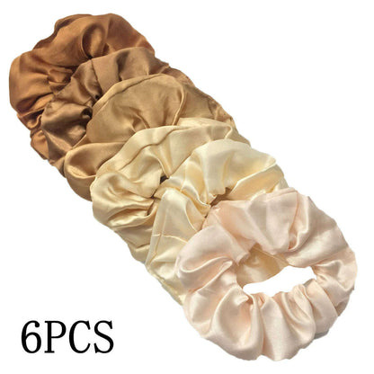 Vintage Satin Scrunchies Hair Bands for Women
