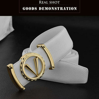 3.3cm Luxury Letter V Designer Leather Belt