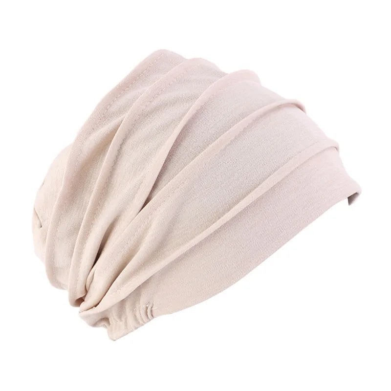 Women Slouch Beanie Chemo Cap Solid Color Bonnet Inner Hijabs Cap Muslim Head Wraps Femme Wrap Head Elastic Turban Hat