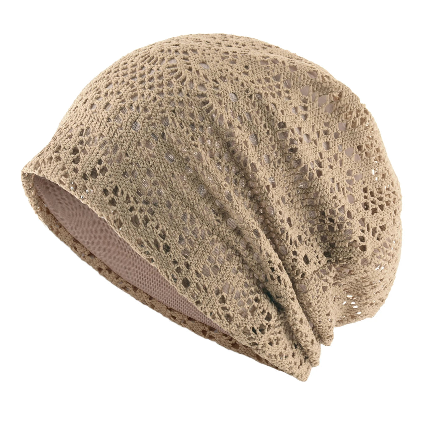 Women's Knitted Lace Lightweight Slouchy Hat Spring Summer Breathable Elegant Design Beanie For Lady Outdoor Casual Outfits