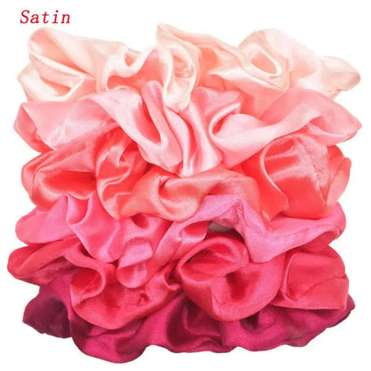 Vintage Satin Scrunchies Hair Bands for Women