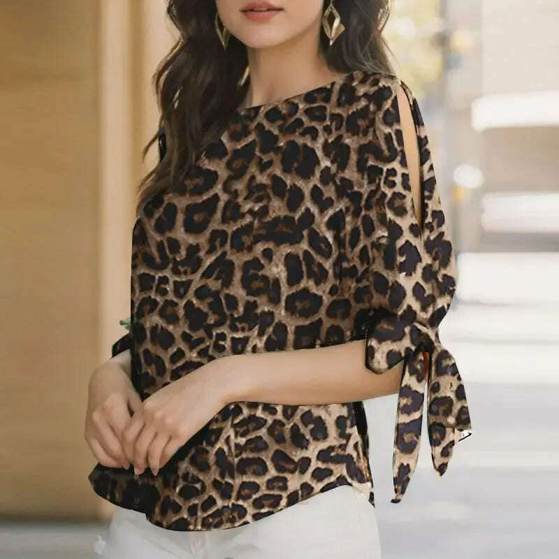 ZANZEA Casual Polka Dots Blouse: Half Sleeve, O-Neck, Oversize Tunic - D&M Boutique 