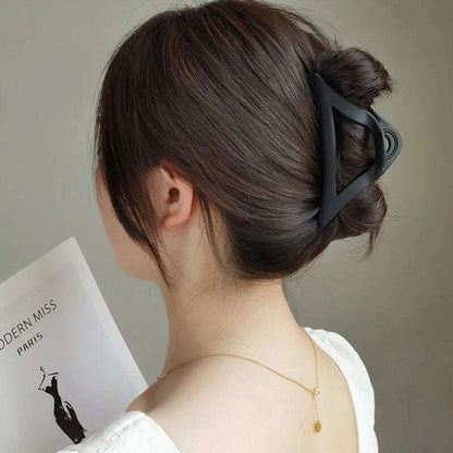 Large Black Letter Hair Clip.