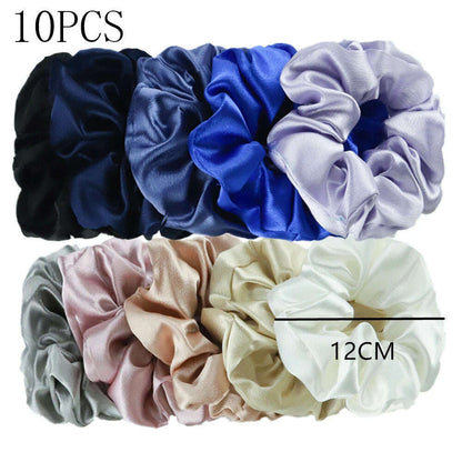 Vintage Satin Scrunchies Hair Bands for Women