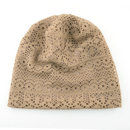 Women's Knitted Lace Lightweight Slouchy Hat Spring Summer Breathable Elegant Design Beanie For Lady Outdoor Casual Outfits