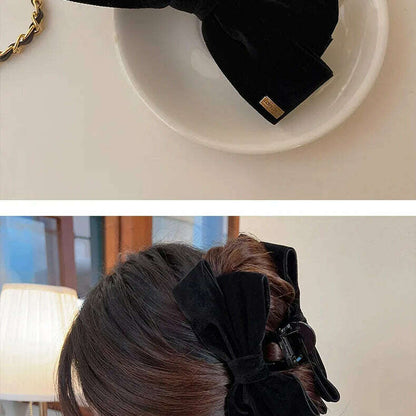 Velvet Double-Sided Bow Hair Clips - D&M Boutique