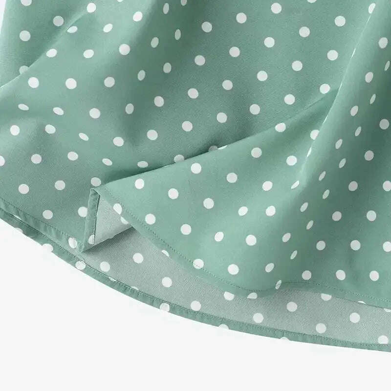ZANZEA Casual Polka Dots Blouse: Half Sleeve, O-Neck, Oversize Tunic - D&M Boutique 