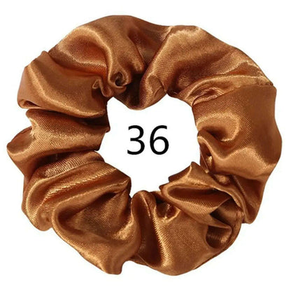 Vintage Satin Scrunchies Hair Bands for Women