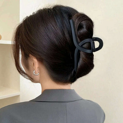 Large Black Letter Hair Clip.