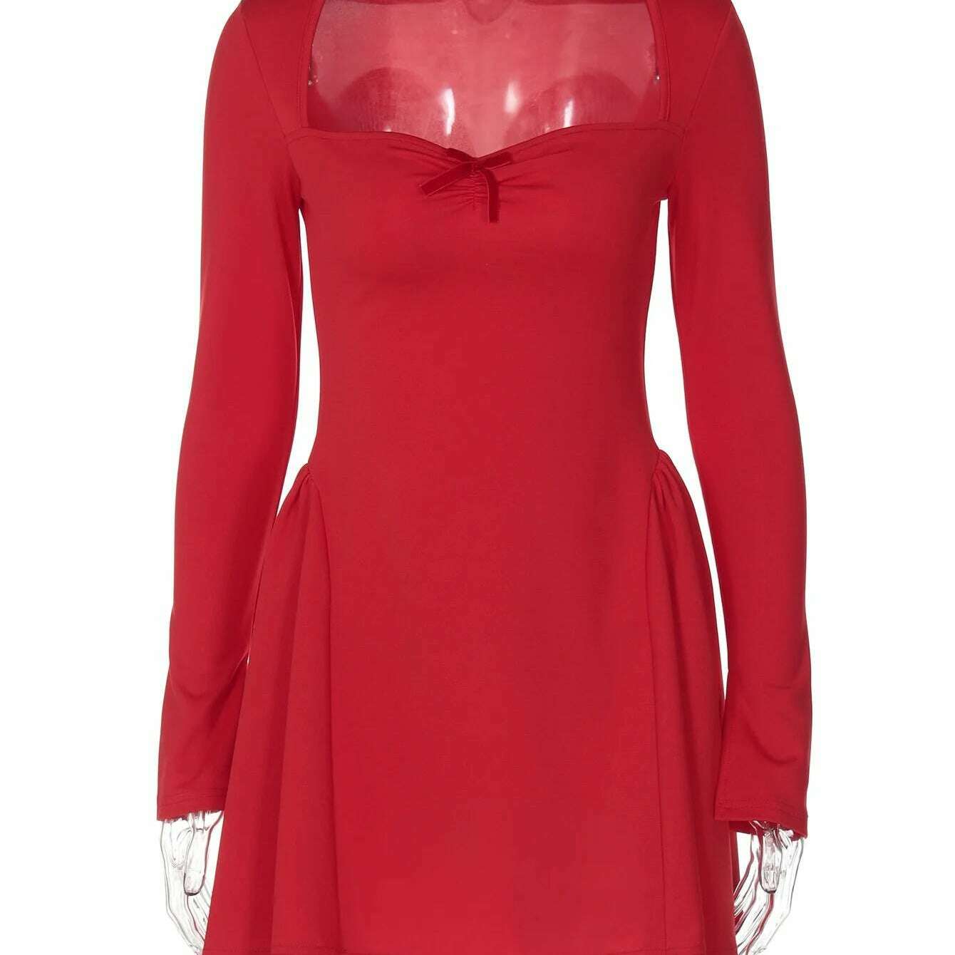 Dulzura Slit Flare Sleeve A-Line Mini Dress