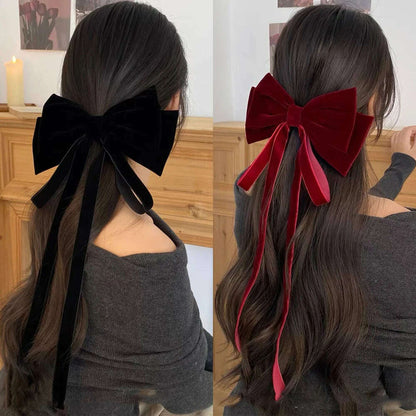 Velvet Bow Hair Barrettes for Women