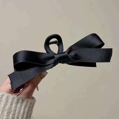Velvet Black Bow Hair Clips for Women.