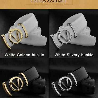 3.3cm Luxury Letter V Designer Leather Belt