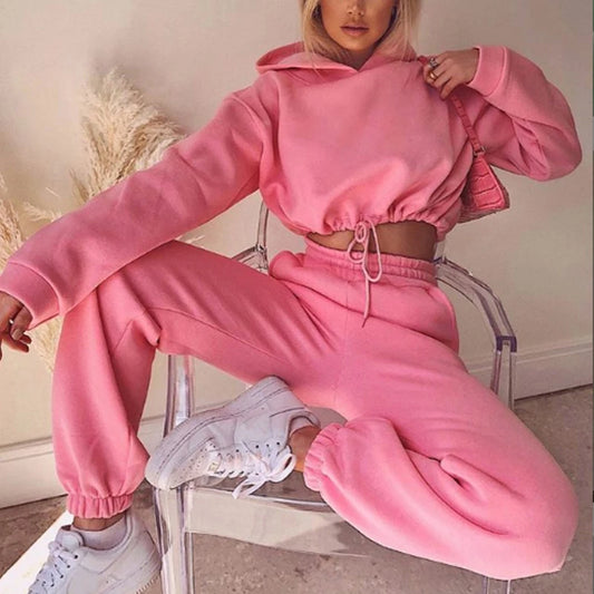 2024 Women's Casual Tracksuit, Hooded Sweatshirt & Pants Set