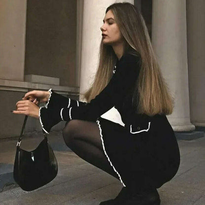 Ruffled Fashion Knit Dress