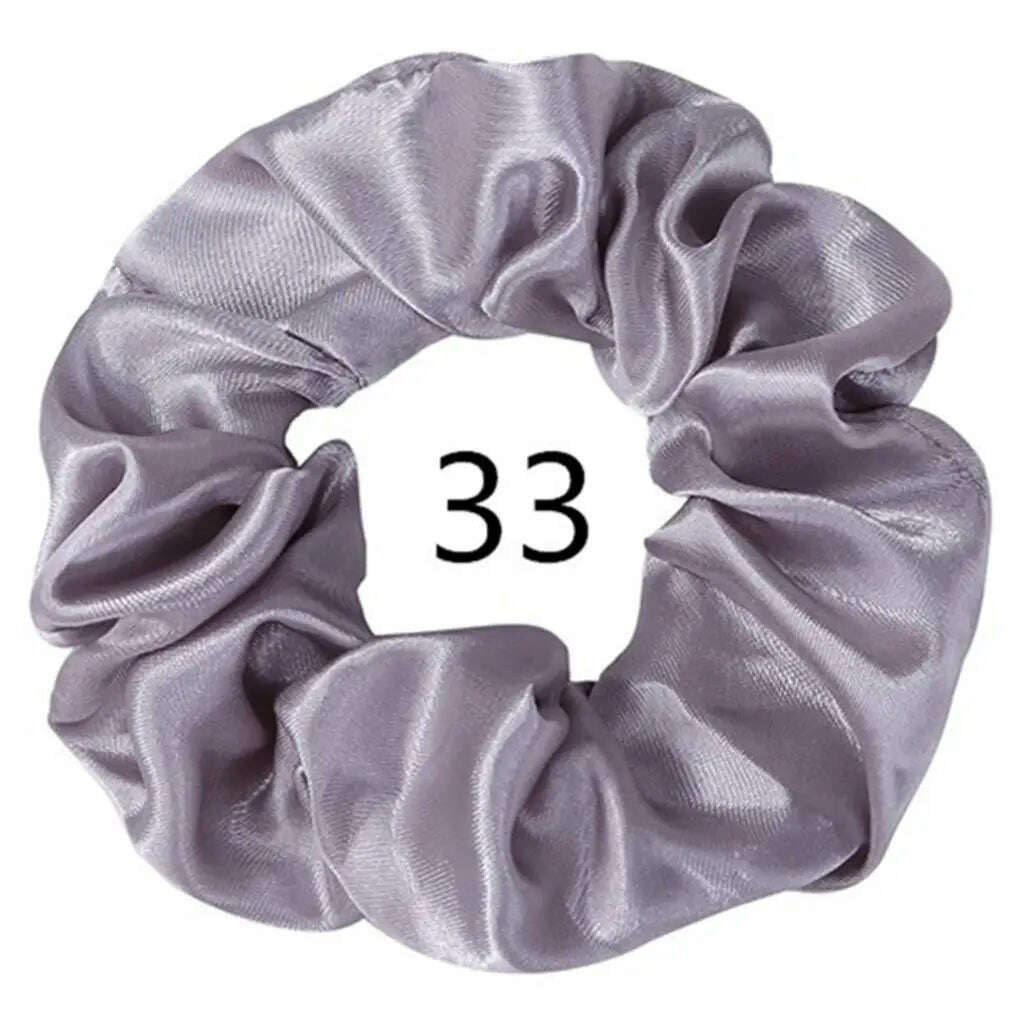 Vintage Satin Scrunchies Hair Bands for Women