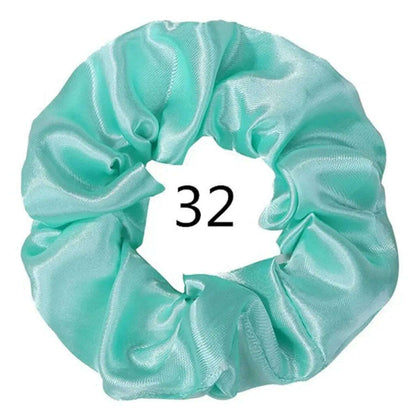 Vintage Satin Scrunchies Hair Bands for Women