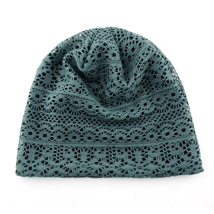 Women's Knitted Lace Lightweight Slouchy Hat Spring Summer Breathable Elegant Design Beanie For Lady Outdoor Casual Outfits