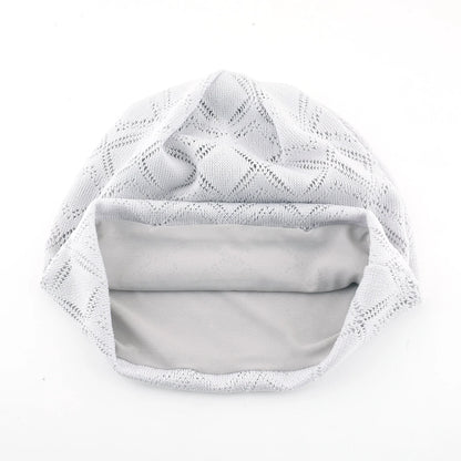 Women's Knit Diamond Mesh Slouchy Beanie Breathable Spring Summer Hat Lightweight Casual Outdoor Beanies Soft Sleep Bonnet Cap