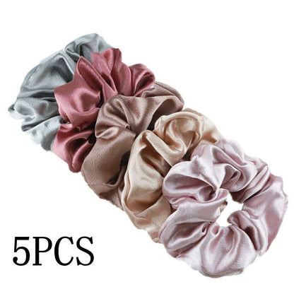 Vintage Satin Scrunchies Hair Bands for Women