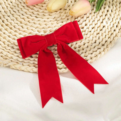 Velvet Bow Hair Barrettes for Women