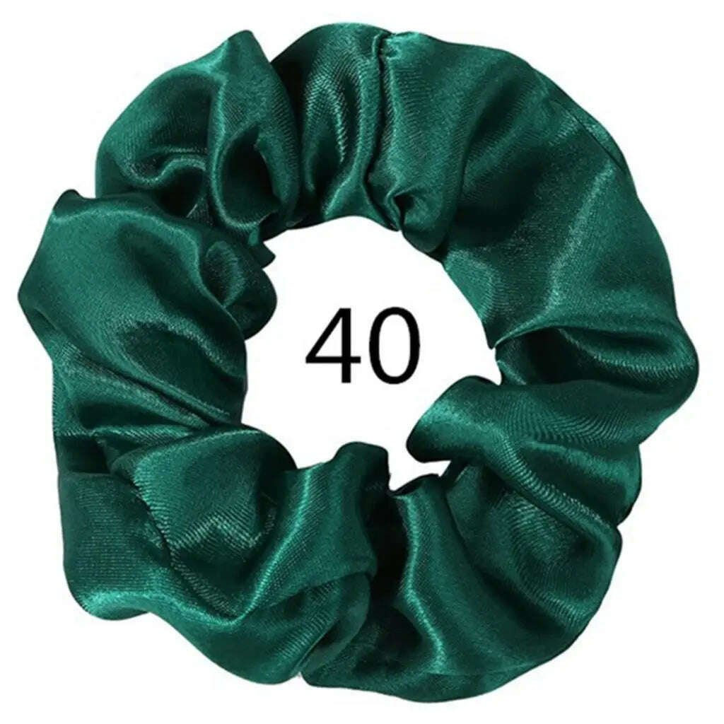 Vintage Satin Scrunchies Hair Bands for Women