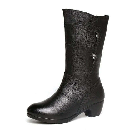 SBIP Mid-Calf Leather Boots