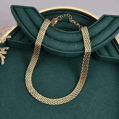 Gold Plated Stainless Steel Watch Belt Stacking Bracelet For Women Occident Metal Texture New Design Bracelet Jewelry Gifts - D&M Boutique