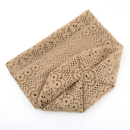 Women's Knitted Lace Lightweight Slouchy Hat Spring Summer Breathable Elegant Design Beanie For Lady Outdoor Casual Outfits