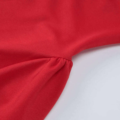 Dulzura Slit Flare Sleeve A-Line Mini Dress