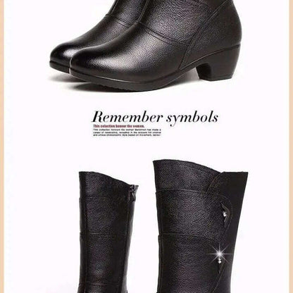 SBIP Mid-Calf Leather Boots