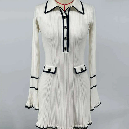 Ruffled Fashion Knit Dress