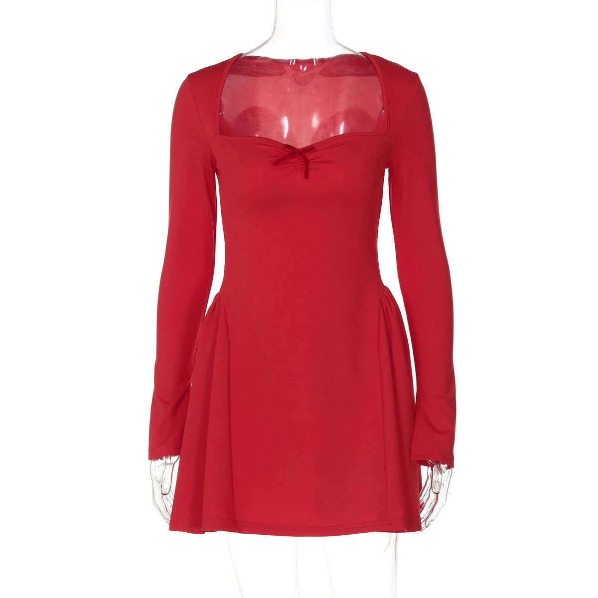 Dulzura Slit Flare Sleeve A-Line Mini Dress