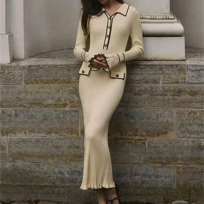 Ruffled Fashion Knit Dress
