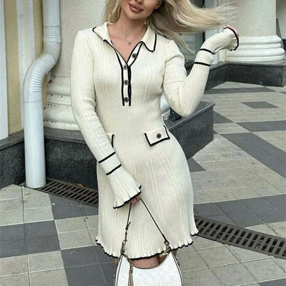 Ruffled Fashion Knit Dress