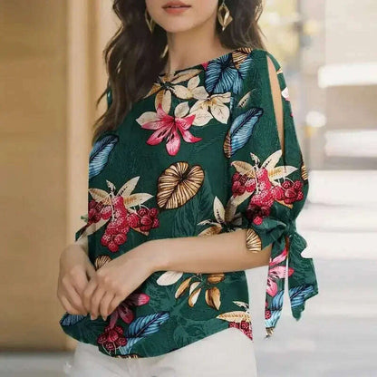 ZANZEA Casual Polka Dots Blouse: Half Sleeve, O-Neck, Oversize Tunic - D&M Boutique 