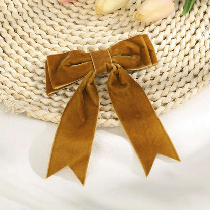 Velvet Bow Hair Barrettes for Women