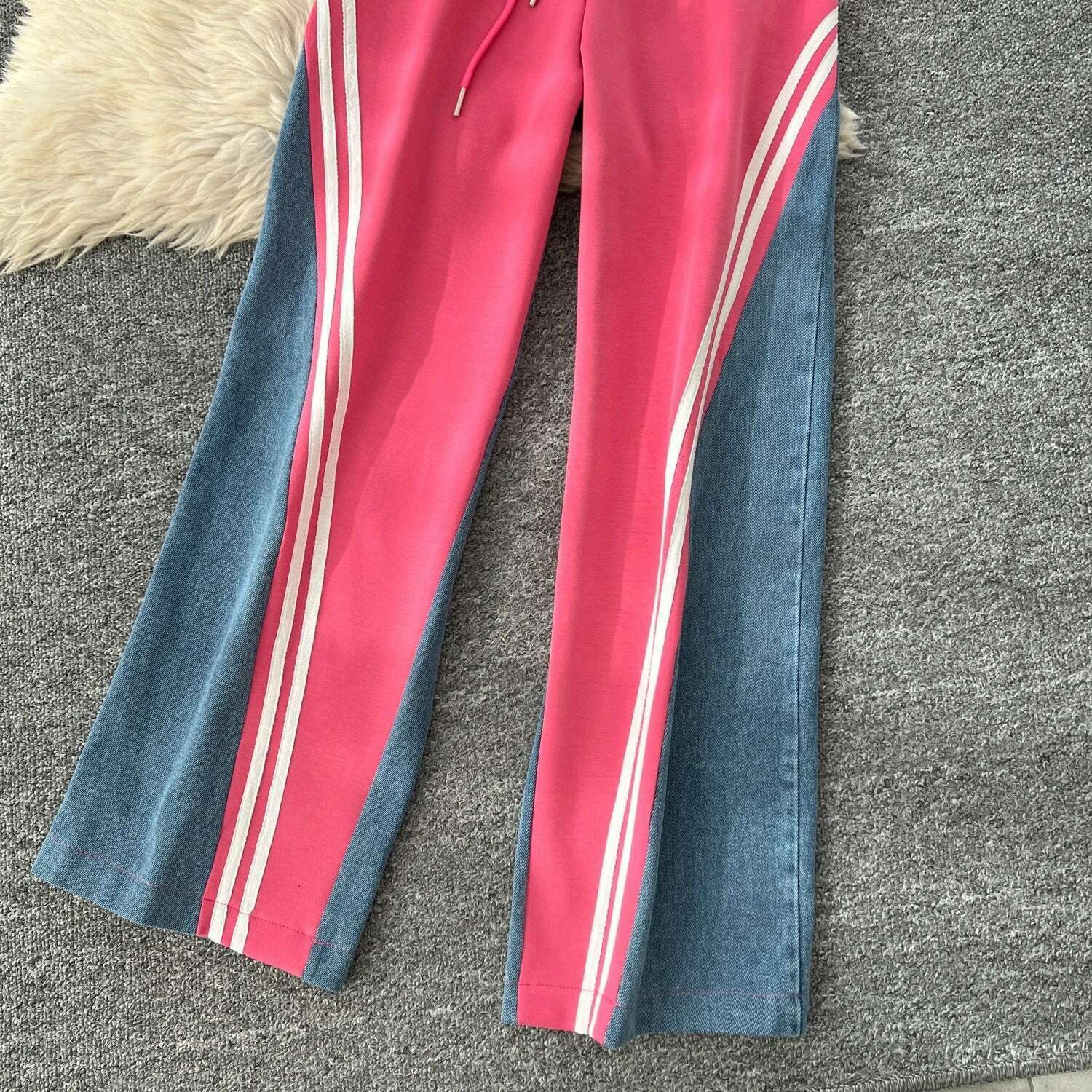 SINGREINY Autumn Casual 2-Piece Set, O-Neck Top & Drawstring Pants - D&M Boutique