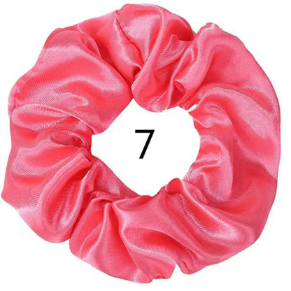 Vintage Satin Scrunchies Hair Bands for Women