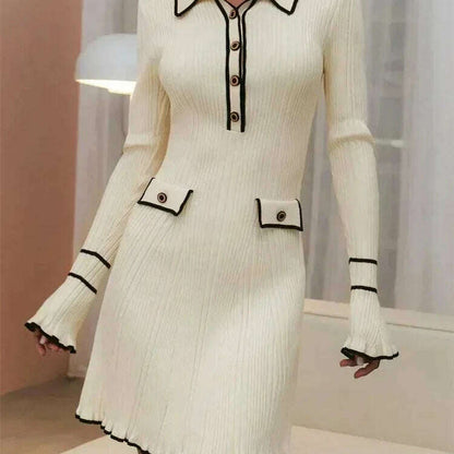 Ruffled Fashion Knit Dress