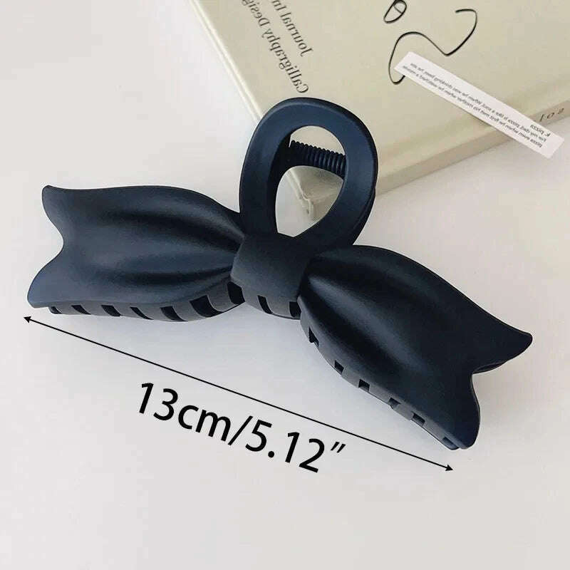 Large Black Letter Hair Clip