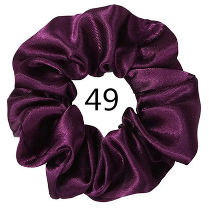 Vintage Satin Scrunchies Hair Bands for Women