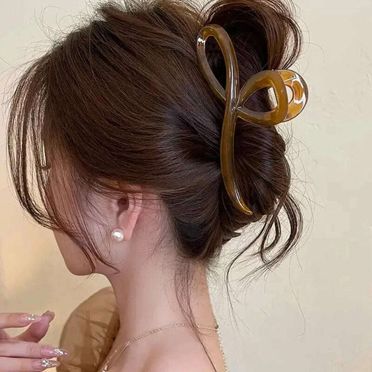 Elegant Jelly Color Bow Hair Claw.